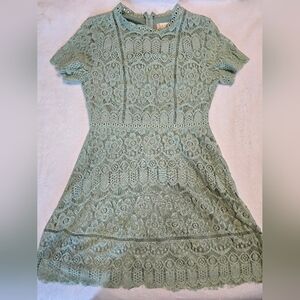 Altar'd state Floral Lace Dress in Sage S